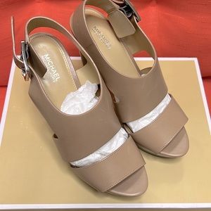 Michael Kors Carla leather platform heels